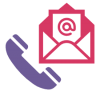 ikona przedstawiająca telefon i e-mail
